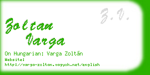 zoltan varga business card